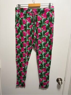 Little Bum Bums Women's Bamboo Jogger Pajama Pants Watermelon Size M